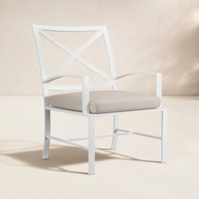 Bristol Premium All-Weather Wicker Outdoor Dining Armchair with Sunbrella® Cushion
