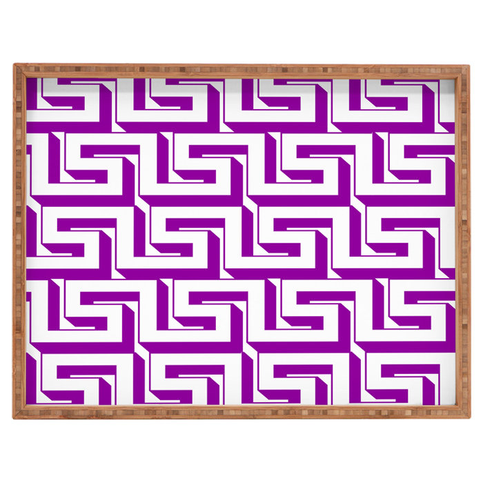 Solid Wood Tray, 1.75" H x 18" W x 14" D, Purple