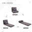 Fauteuil convertible convertible, canapé paresseux, canapé-lit pliant rembourré avec dossier réglable, structure en métal et coussins pour la chambre à coucher du salon-577605740-582740715-577605739