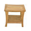 Spateak Grade-A Teak Wood Melbourne Shower Seat 18" Outdoor Patio Stool Bench