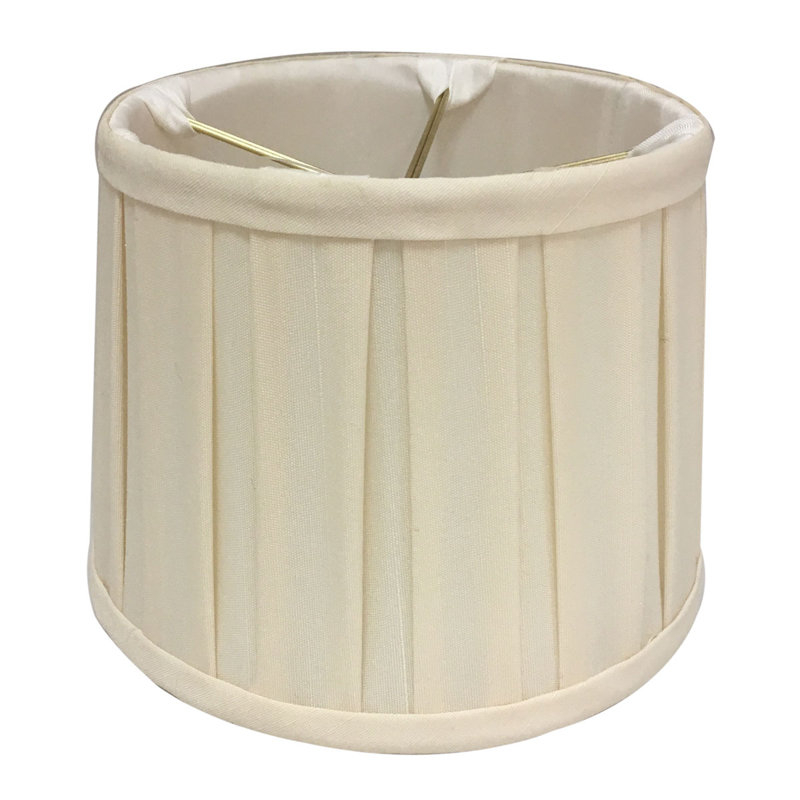 abat-jour tambour de style candélabre en soie/chantoung 4,25 po (à clips), Coquille d'œuf