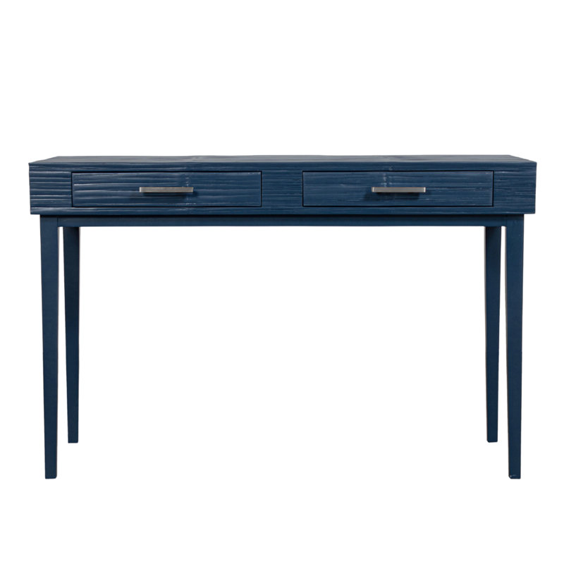 Bureau en bois massif Andros, Bleu marine