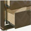 Table de chevet 2 tiroirs champagne foncé