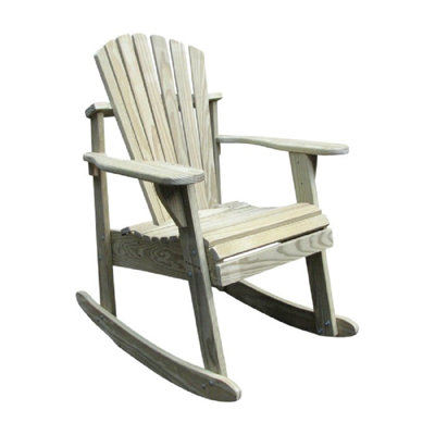 Classic Adirondack Deck Rocking Chair – Premium Pressure-Treated Pine, Weather-Resistant Outdoor Comfort by Weathercraft