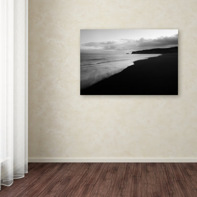 On the Black Beach by Fadel Photographic Print on Wrapped Canvas
