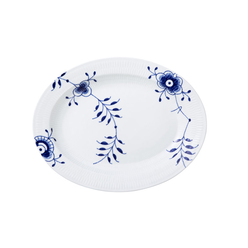 Royal Copenhagen Black Fluted Mega Oval Platter