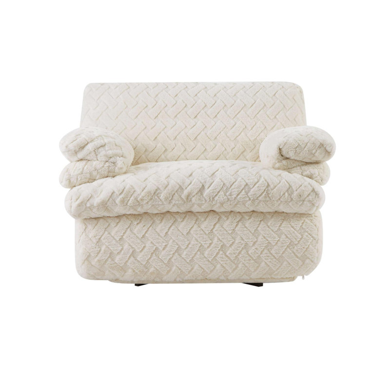 Compression Swivel Lazy Floor Chair, White