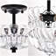 Plafonnier semi-encastré noir 3 lumières Chloe Modern-128974083-128974080
