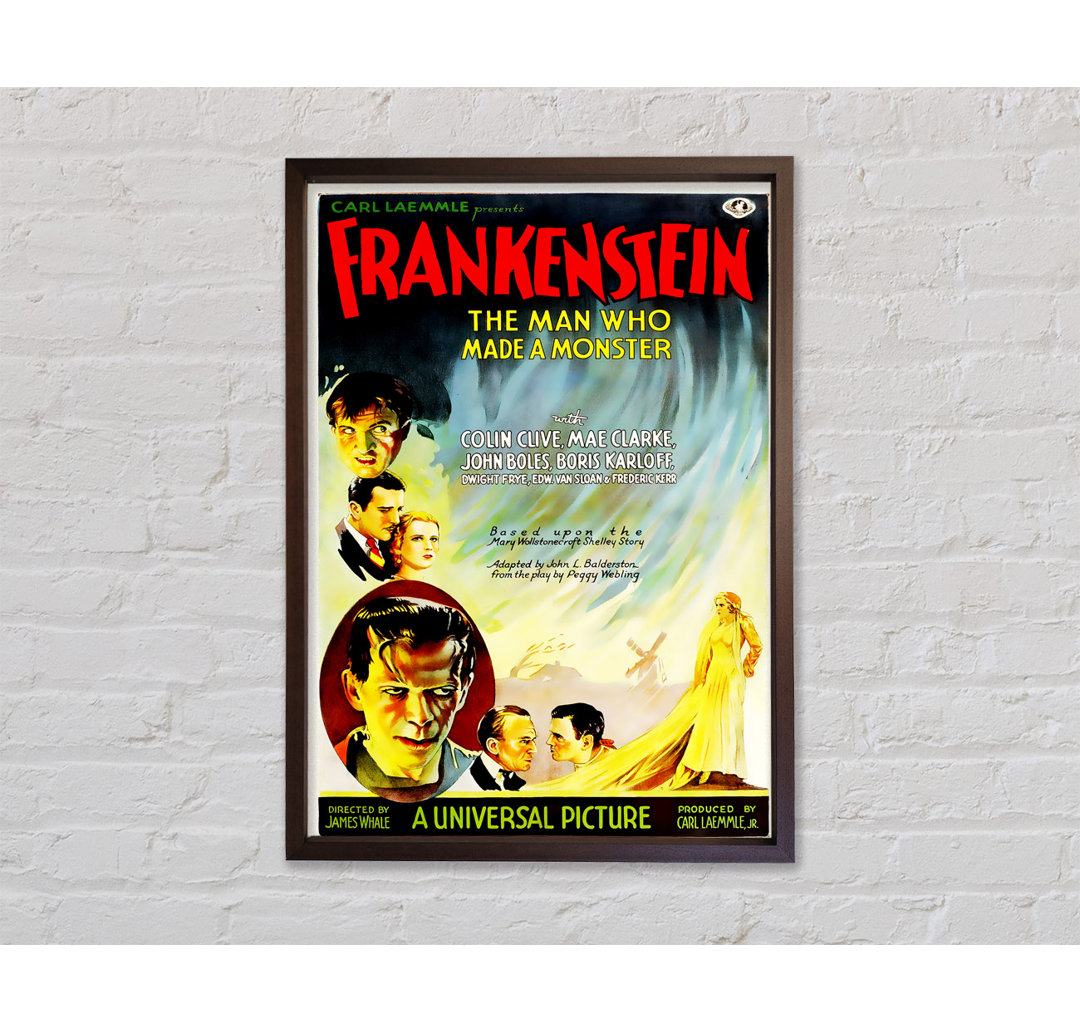 Frankenstein Der Mann, der ein Monster erschuf - Einzelbildrahmen Kunstdrucke auf Leinwand