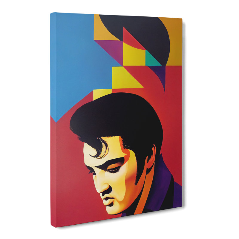 Talence Elvis Presley Abstract - Wrapped Canvas, 50cm H x 35cm W x 3cm D