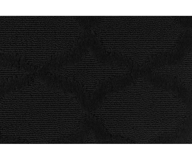 Tapis rectangulaire touffeté à motif géométrique noir, Rectangle 6 pi x 9 pi