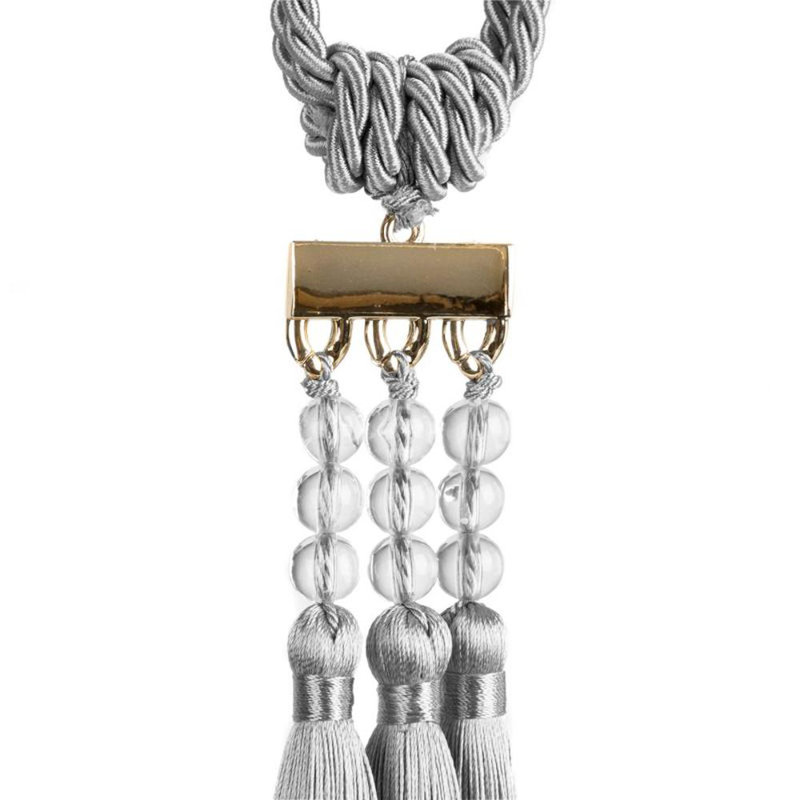 Louissaint Fabric 30cm Curtain Tieback, White