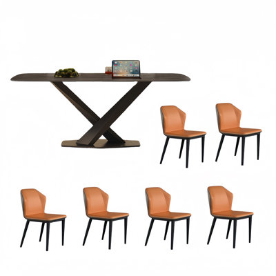 Nyiah 6 - Person Pedestal Dining Set