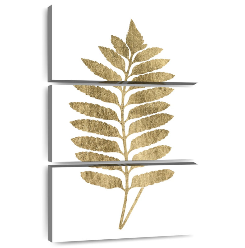 Harnek graphique fougère dorée II, H 50 po x l 32 po