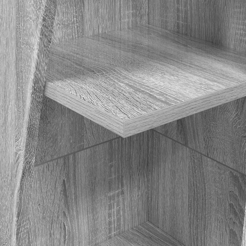 Engineered Wood Standard Accent Cabinet, 140 cm H x 27.5 cm L x 27 cm D, Grey Sonoma