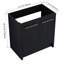 Meuble-lavabo de salle de bain autoportant de 30 pouces - châtaignier noir, ingrédient moderne, porte à fermeture en douceur, modèle hypnotisant à noyau de rangement, modèle séduisant