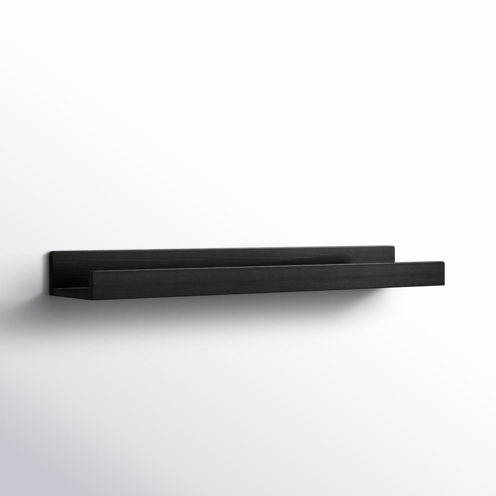 Dezerea Lipped Floating Shelf, 3.5" H x 36" W x 7.25" D, Black