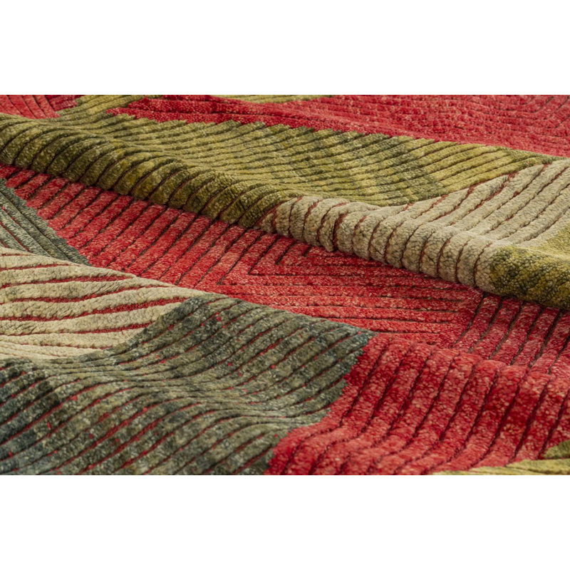 Minos Wool Geometric Area Rug, Rectangle 2' x 3'
