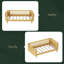Lit plateforme simple en bois pour enfants, lit simple en bois à profil bas avec rails pour filles et garçons
