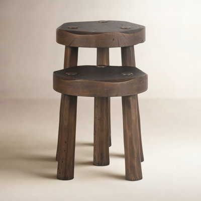 Maha Solid Wood Accent Stool
