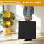 Table pliable noire de 4 pi, pliable à moitié portable, intérieure et extérieure pour le camping à domicile-123389849