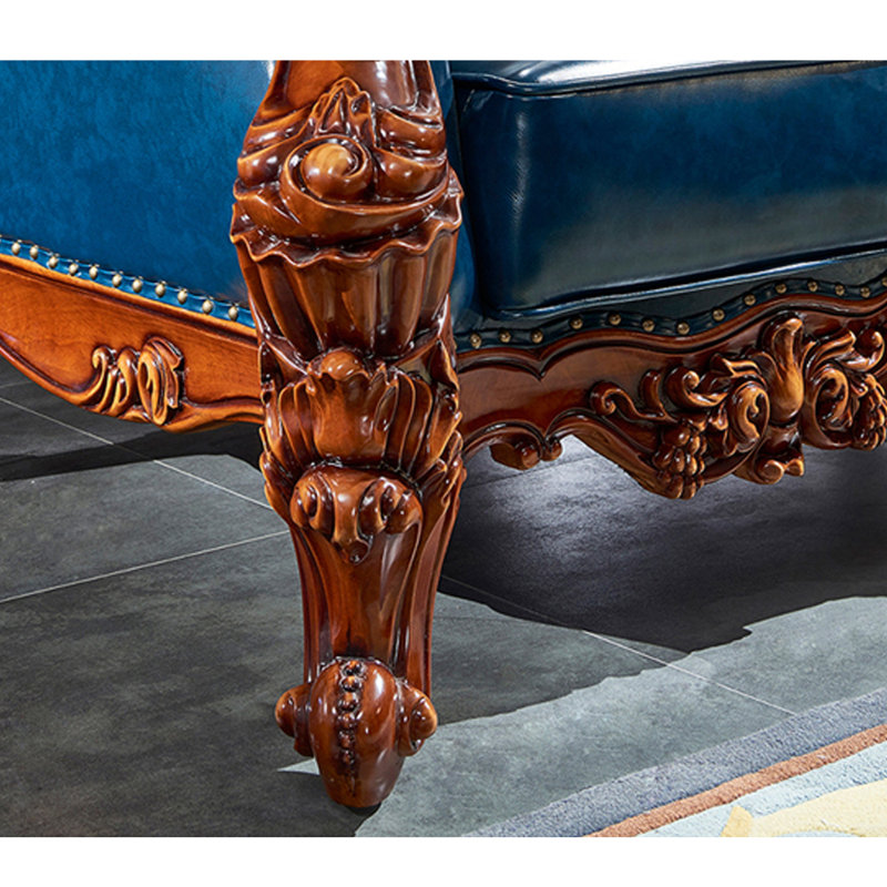 Fauteuil en cuir véritable de style européen