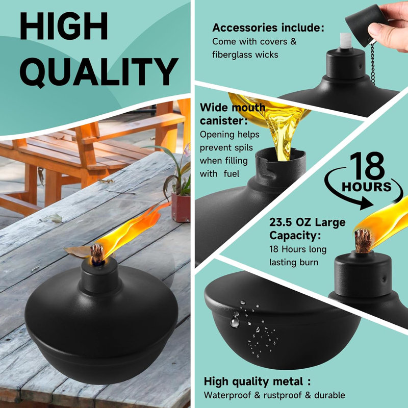 8-pack Metal Tabletop Torches