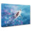 Swimming Dolphin In Abstract - Wrapped Canvas-55337632