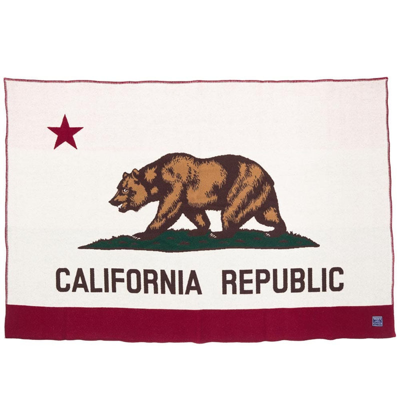 Jeté en laine California Flag