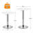 Bistro Pub Table Round Adjustable Height Bar Cocktail Table Swivel Dining Table with Chrome Base-107125755