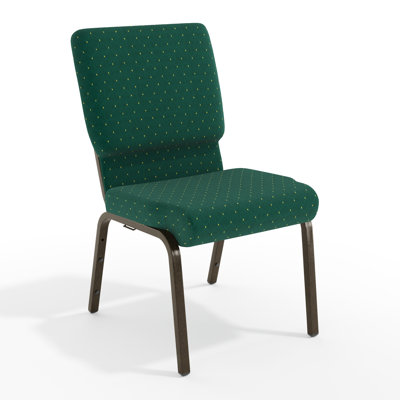 Rayleigh 18.5"W Dot Fabric Stacking Church Chair