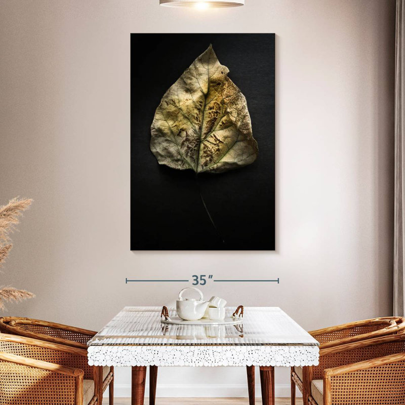 Feuilles couleur, H 51 po x l 34 po