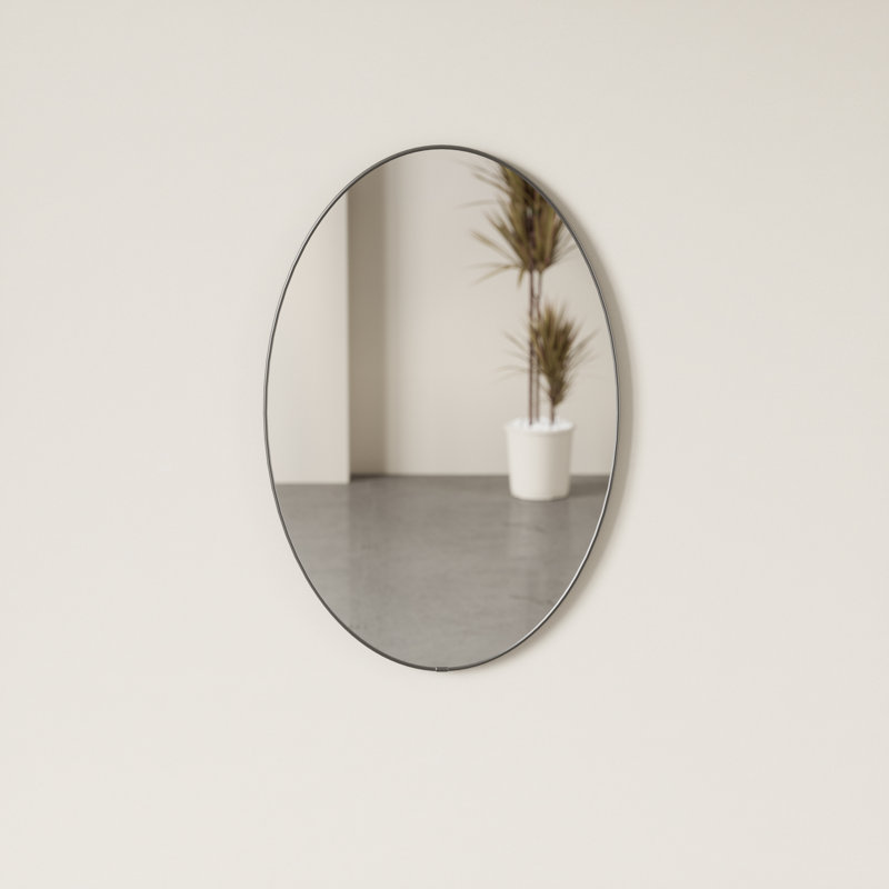Hubba 24 x 36" Oval Mirror, Black