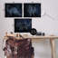 «Night Sky Dinosaur Constellations», ensemble de 3 toiles flottantes encadrées par Daphne Polselli-1221547782-1221547783