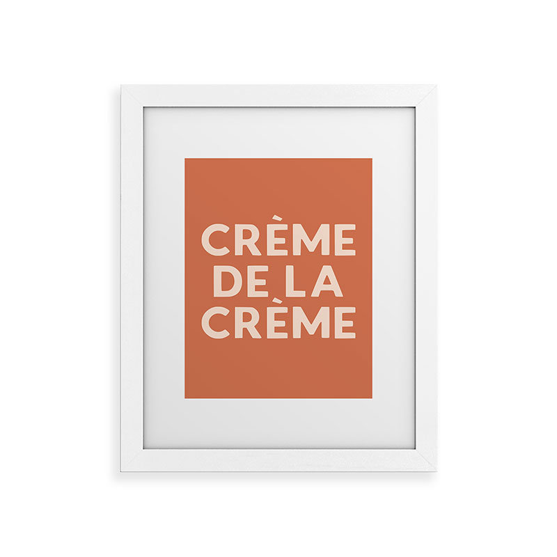 «Lyman Creative Co Crème de la crème», reproduction d'art rétro française encadrée, Blanc, H 20 po x l 16 po