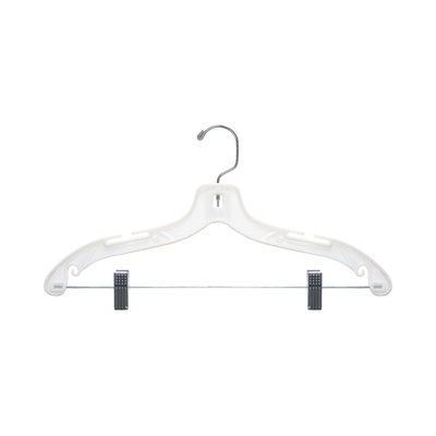 Cintres en plastique avec pinces pour jupe / pantalons Fretwell