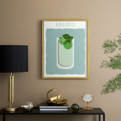 Reproduction encadrée Mojito - bois massif