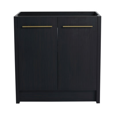 Bathroom Vanity 30 Inch Freestanding - Black Chestnut, Modern Quality, Soft-Close Door, Abundant Storage Property 30" Luring Model, Ample Enticing Model