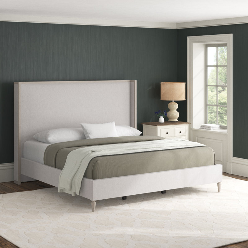 Dinora Upholstered Wingback Bed, King