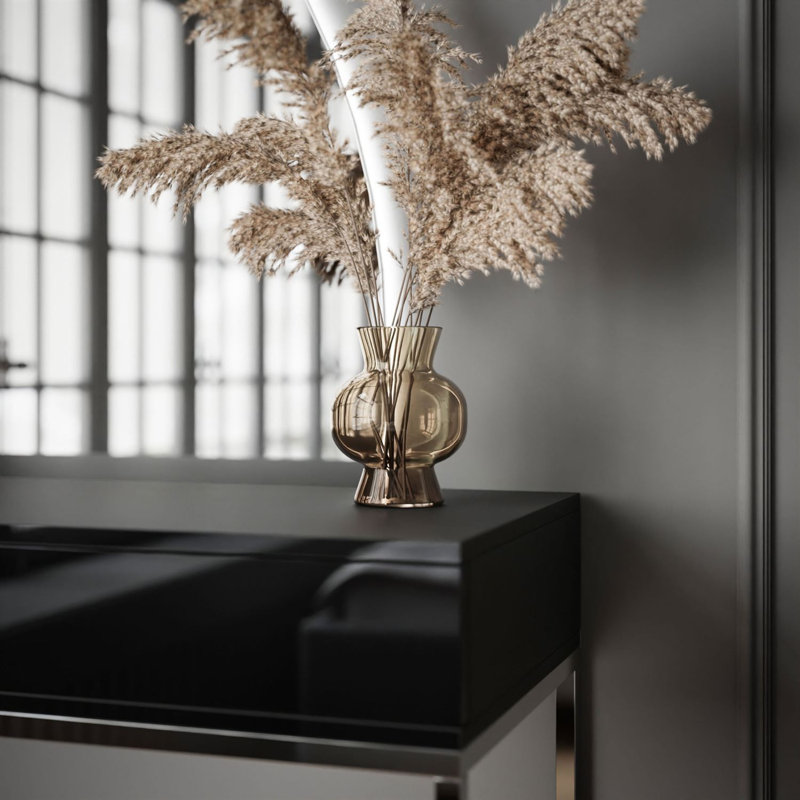 Dressing Table with Mirror, Black