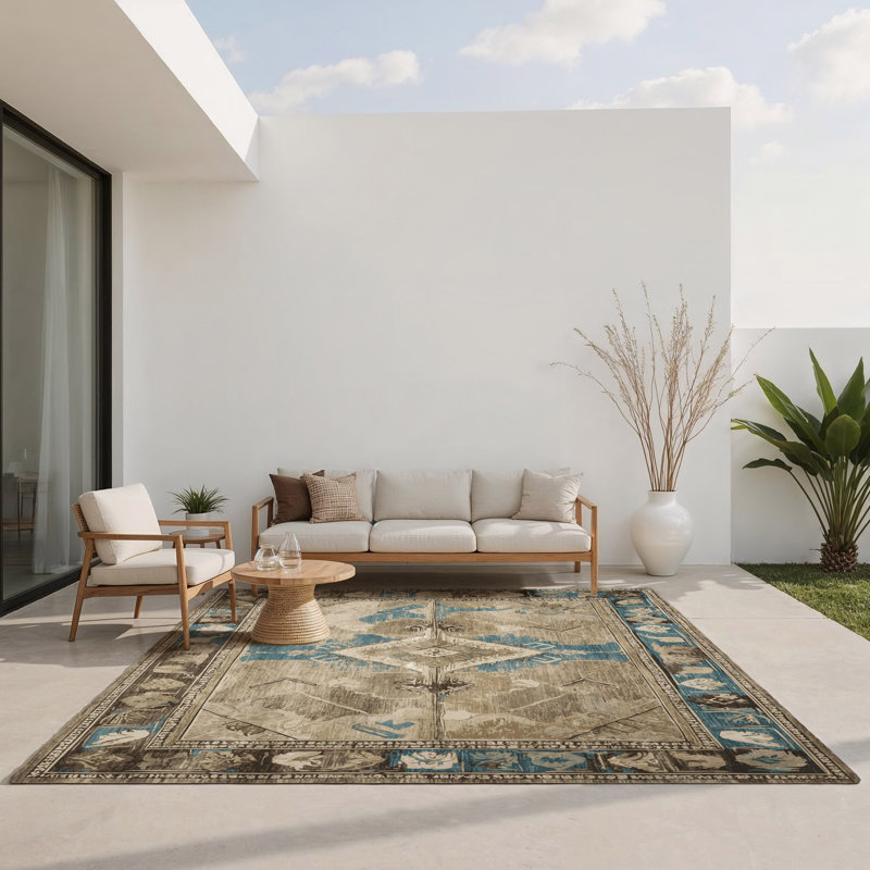 Tapis intérieur et extérieur Timeless Ornament, Rectangulaire 3 pi x 5 pi