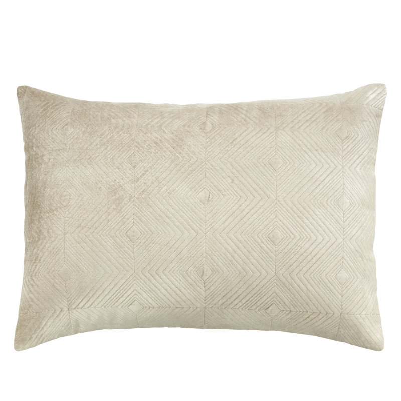 Grand Velvet Cotton Sham Set with Diamond Pattern, Soft Finish, Standard