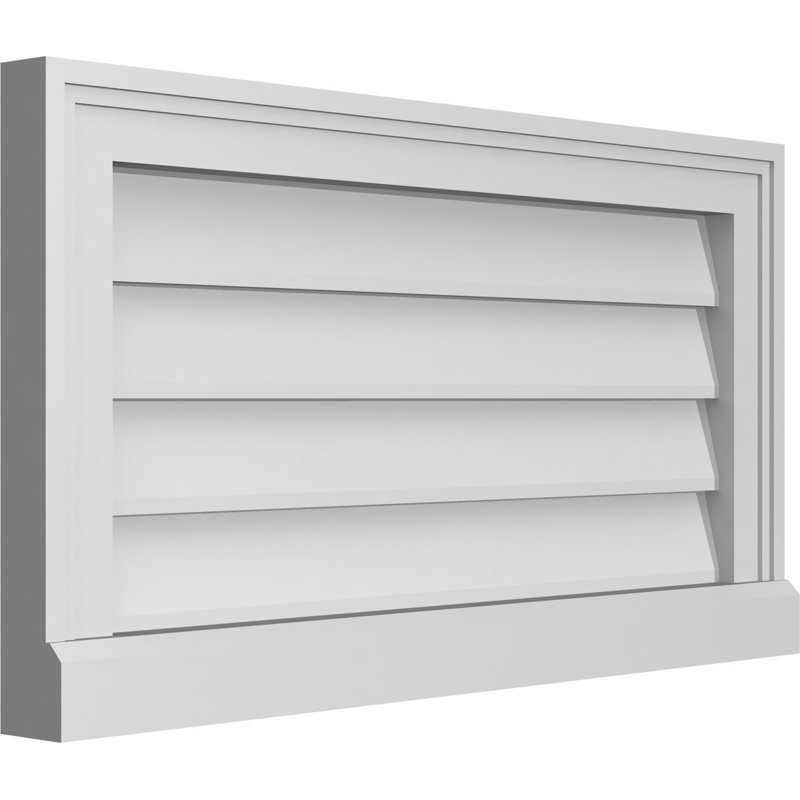 Cadre de seuil Brickmould, brun clair apprêté, H 14 po x l 26 po x P 2 po