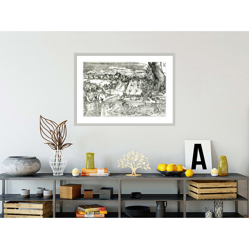 «Landscape with Cannon» par Albrecht Dürer, impression giclée sur cadre, H 21,66 po x l 29,5 po