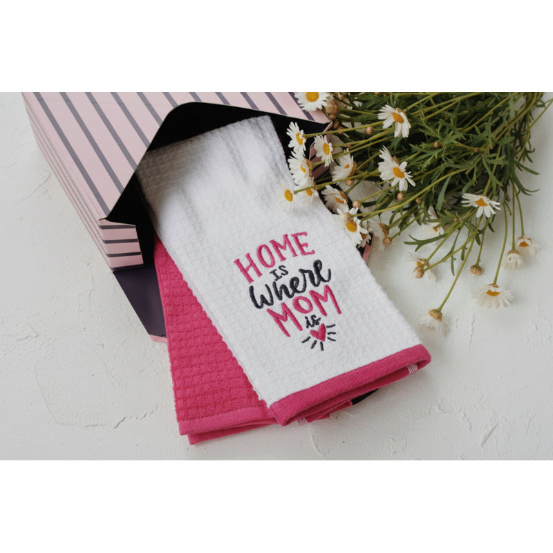 100% Cotton Kitchen Towel Set of 2 – Soft, Absorbent Dish Towels for Cooking, Drying & Cleaning – Durable Everyday Kitchen Towels - Home Is Where Mom Is