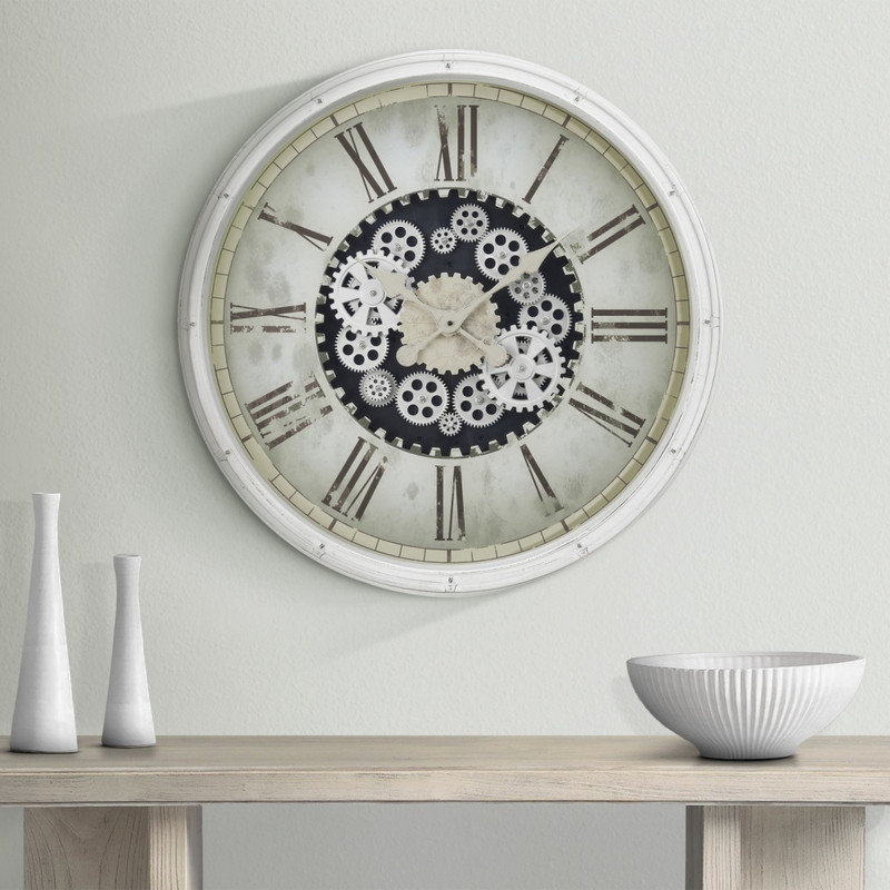 Très grande horloge murale 30 po