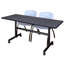 Table gigogne d'appoint Nevjana, 2 chaises empilables-32962089-32962099-32962092