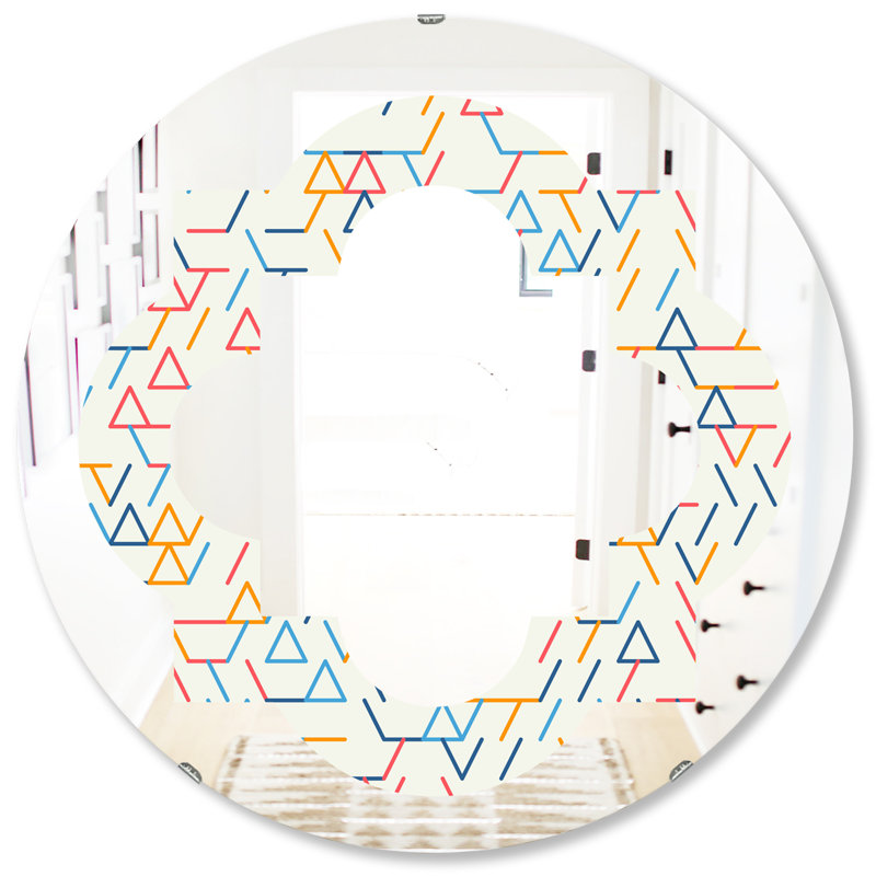 Miroir mural Quatrefoil, H 31,5 po x l po