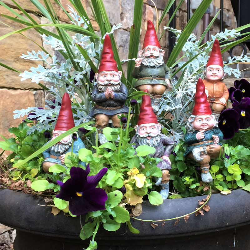 Ensemble de 6 statues de gnomes Old World