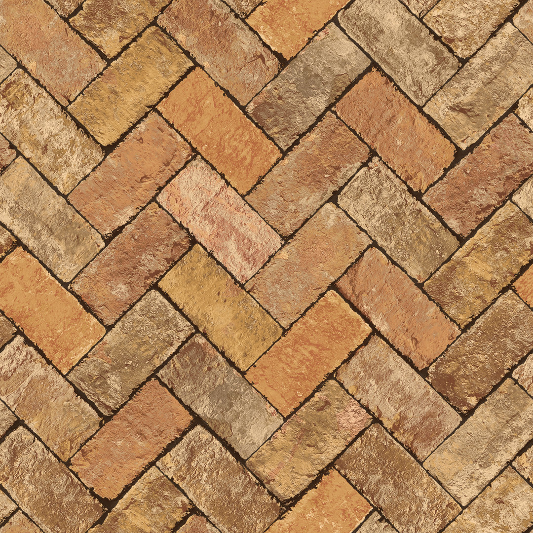 Fereol Herringbone Brick 10m X 53cm Wallpaper Roll